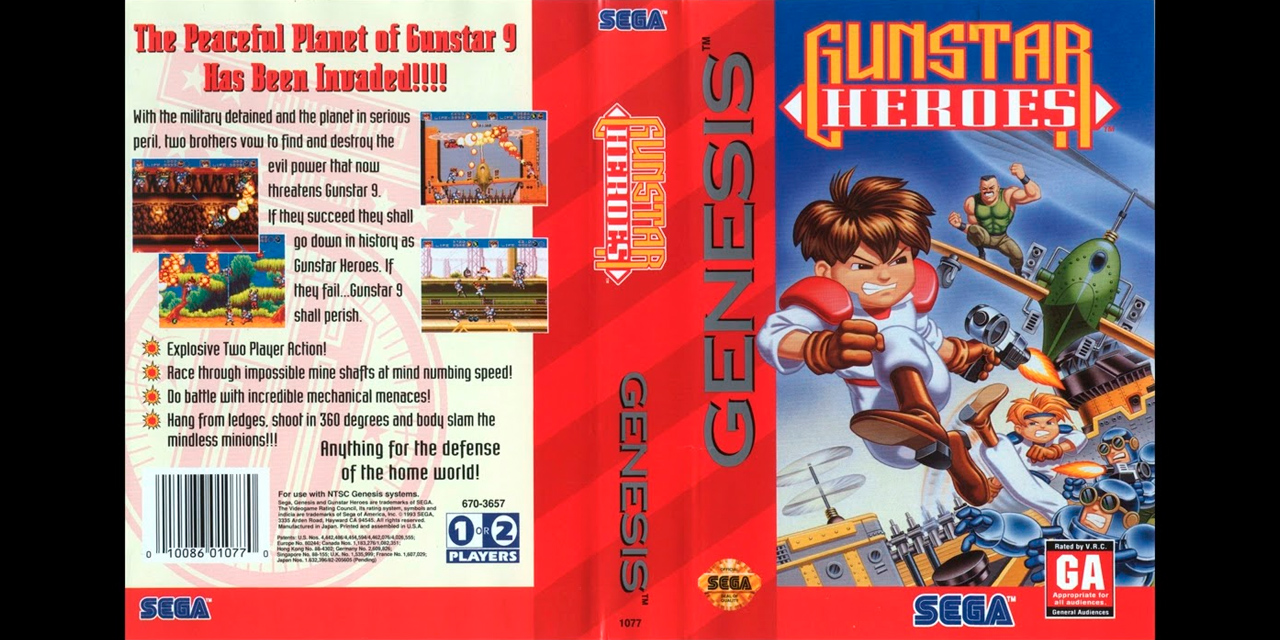 Reseña: Gunstar Heroes (Sega Genesis)