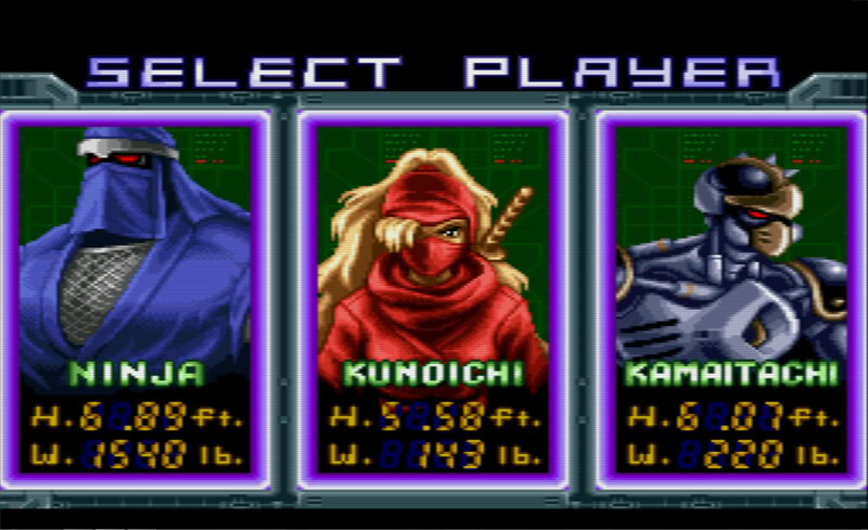 Personajes The Ninja Warriors Again Personajes The Ninja Warriors Again